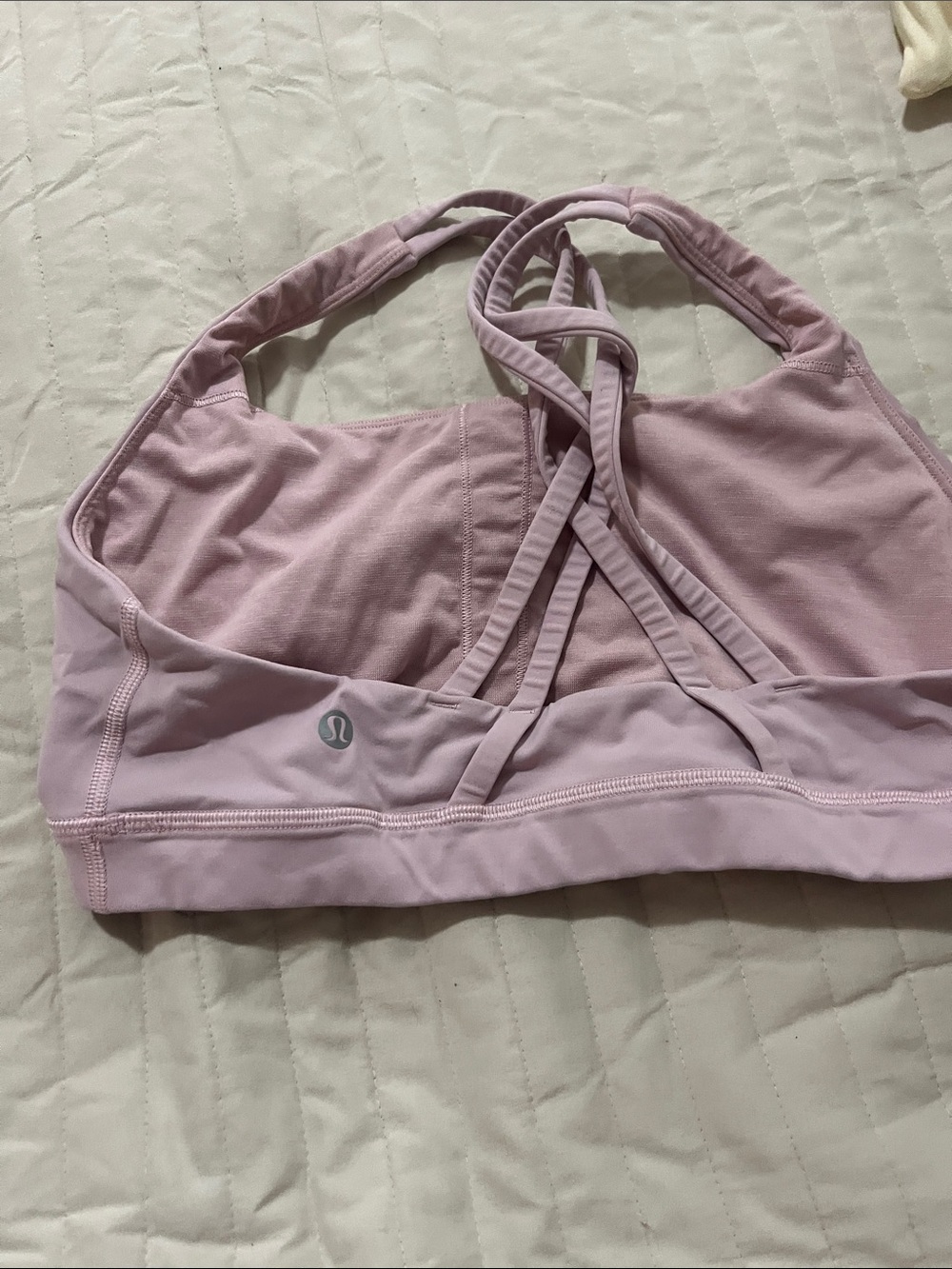 lululemon athletica Pale Pink Strappy Sports Bra